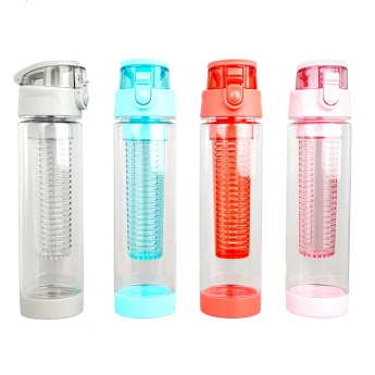 Värviline plastpuuvilja infuser veepudel